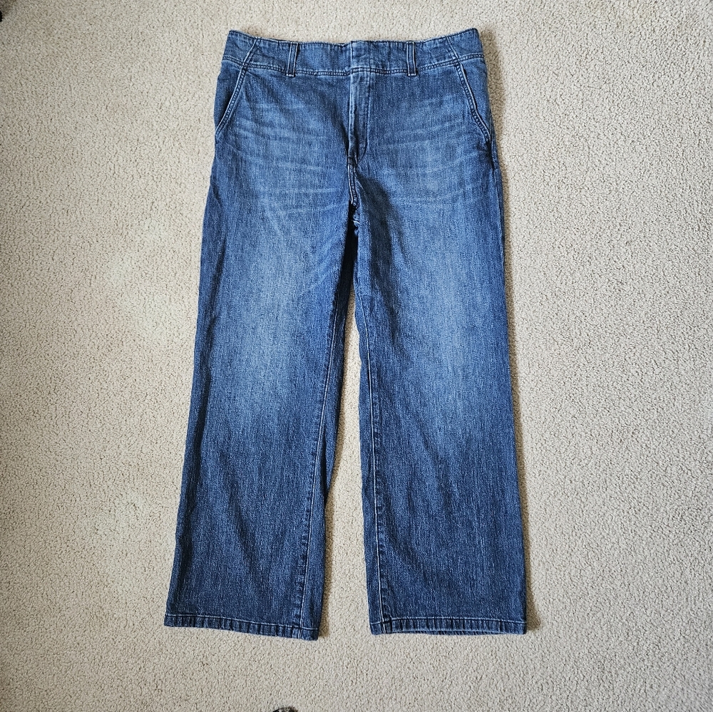 Pilcro Blue Flare & Wide Leg Jeans